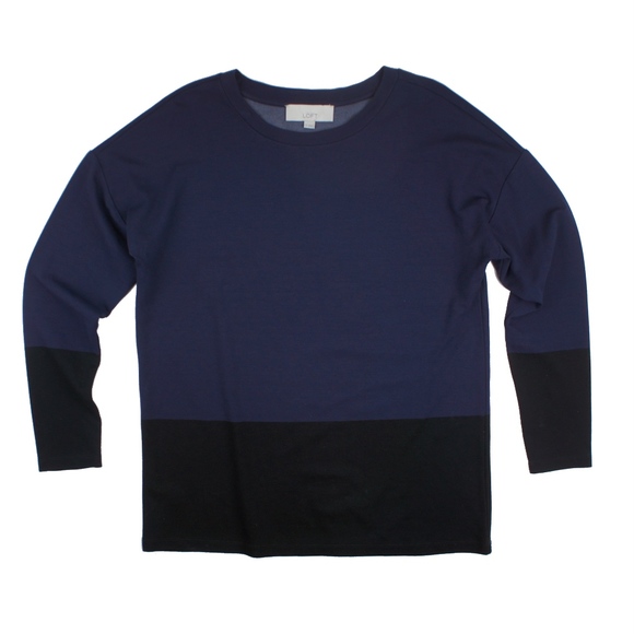 LOFT Tops - New ANN TAYLOR LOFT Colorblock Stripe Crewneck Top